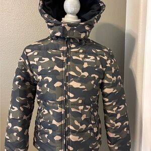 London Fog Black and Gray Camouflage Jacket